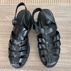 Black Strappy Sandals American eagle women size 8